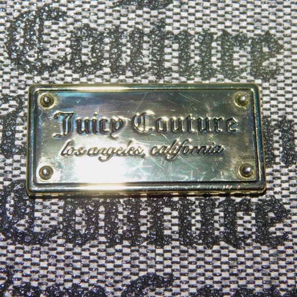 Juicy Couture Black Gray Spellout mini backpack - Picture 2 of 11